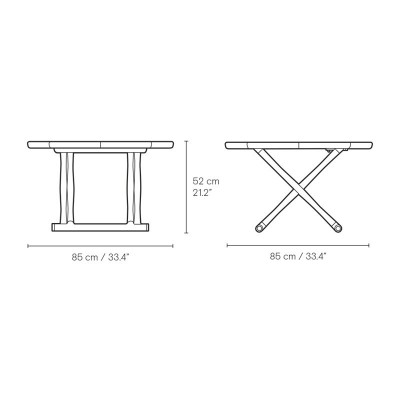 Medidas ML10097 Egyptian Table 85cm de Carl Hansen Medidas ML10097 Egyptian Table 85cm de Carl Hansen