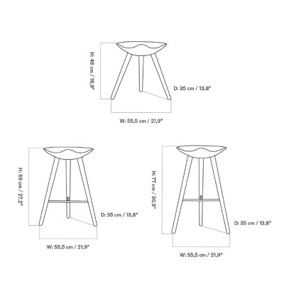 Audo Copenhagen, Tabourets ML 42 Audo Copenhagen, Tabourets ML 42