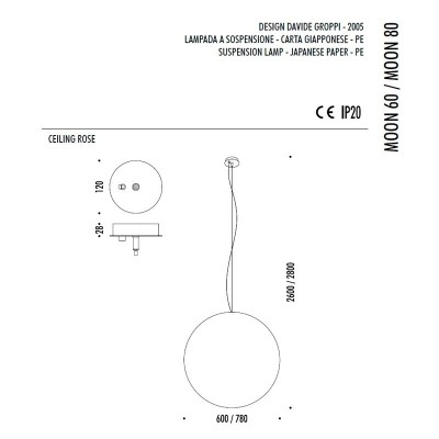 Lampe à suspension Moon Davide Groppi Lampe à suspension Moon Davide Groppi
