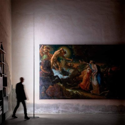 Lámpara Origine en el museo Davide Groppi Lámpara Origine en el museo Davide Groppi