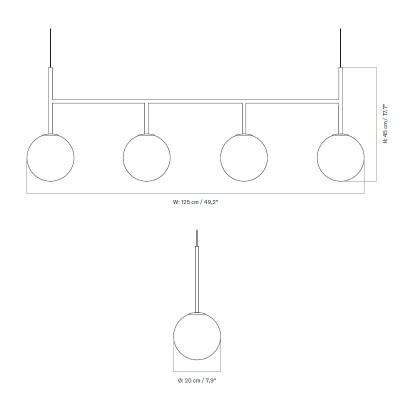 Audo Copenhagen, TR Bulb Lampada a sospensione con telaio Audo Copenhagen, TR Bulb Lampada a sospensione con telaio