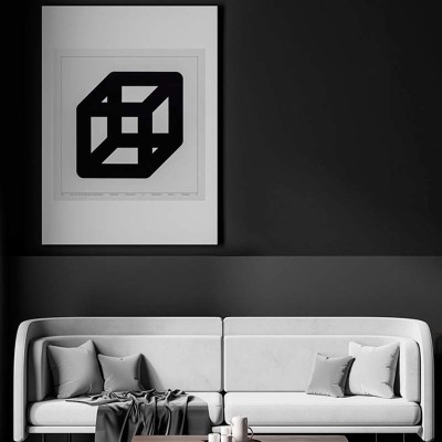 Serigrafía Undici Cubo Danese Milano colocado Serigrafía Undici Cubo Danese Milano colocado