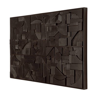 Ethnicraft - Mur d’art en briques, cadre en bois Ethnicraft - Mur d’art en briques, cadre en bois
