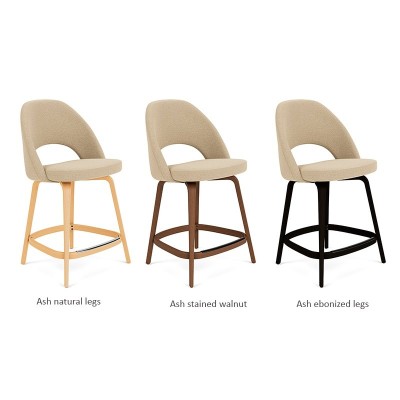 Knoll, Tabourets Saarinen avec pied en bois Knoll, Tabourets Saarinen avec pied en bois