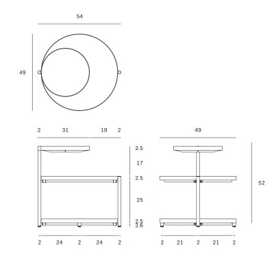 Ethnicraft, Table d’appoint avec plateau pivotant Ethnicraft, Table d’appoint avec plateau pivotant