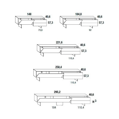 Lago Mueble TV Materia 1052