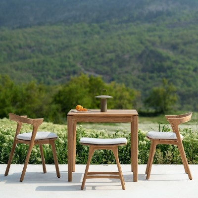 Imagen ambientada Taburete Osso teca outdoor cojín Off White de Ethnicraft Imagen ambientada Taburete Osso teca outdoor cojín Off White de Ethnicraft