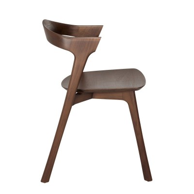 Perfil Silla Bok teca marrón oscuro de Ethnicraft Perfil Silla Bok teca marrón oscuro de Ethnicraft