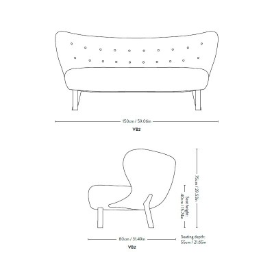 &tradition - Little Petra VB2 Sofa &tradition - Little Petra VB2 Sofa