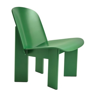 Chisel Lounge Chair madera de haya lacada en color verde Lush de HAY Chisel Lounge Chair madera de haya lacada en color verde Lush de HAY