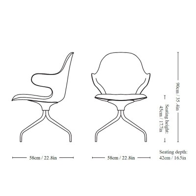 Silla Catch JH2 de &Tradition