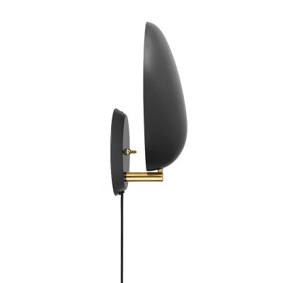 Lámpara Cobra Wall negra lateral Gubi cable Lámpara Cobra Wall negra lateral Gubi cable