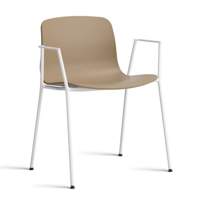 About A Chair AAC18 color clay con pata blanca de HAY About A Chair AAC18 color clay con pata blanca de HAY
