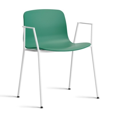 About A Chair AAC18 color teal green con pata blanca de HAY About A Chair AAC18 color teal green con pata blanca de HAY