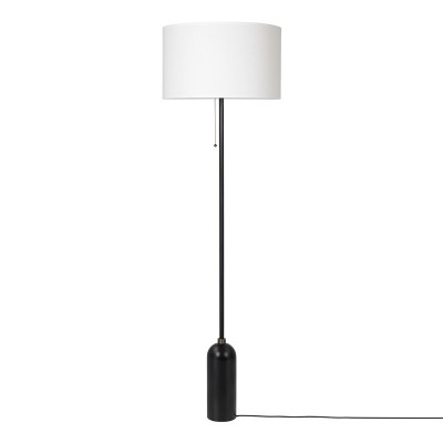 Lámpara de pie Gravity Floor Lamp blackened steel con pantalla blanca de Gubi en Moises Showroom Lámpara de pie Gravity Floor Lamp blackened steel con pantalla blanca de Gubi en Moises Showroom