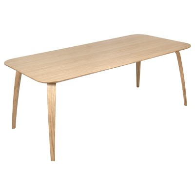 GUBI Dining Table Wood Rectangular roble semi mate de Gubi GUBI Dining Table Wood Rectangular roble semi mate de Gubi