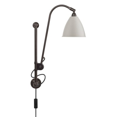 Aplique Bestlite BL5 base latón negro y pantalla blanco clásoco de Gubi Aplique Bestlite BL5 base latón negro y pantalla blanco clásoco de Gubi