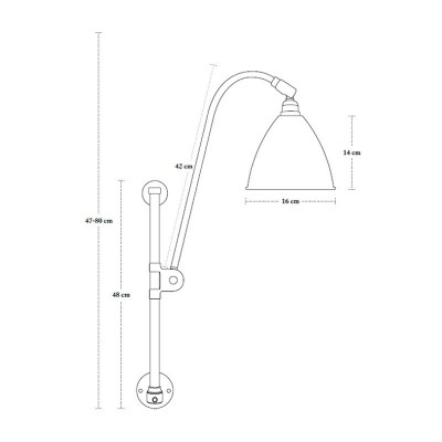 Medidas Aplique Bestlite BL5 de Gubi Medidas Aplique Bestlite BL5 de Gubi