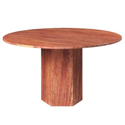 Mesa de comedor Epic Travertino Burnt Red de Gubi Mesa de comedor Epic Travertino Burnt Red de Gubi