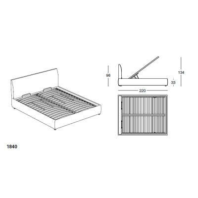 Cama Talamo Box Zanotta medidas Cama Talamo Box Zanotta medidas
