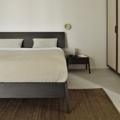 Ethnicraft, Air oak brown varnished bedside table Ethnicraft, Air oak brown varnished bedside table