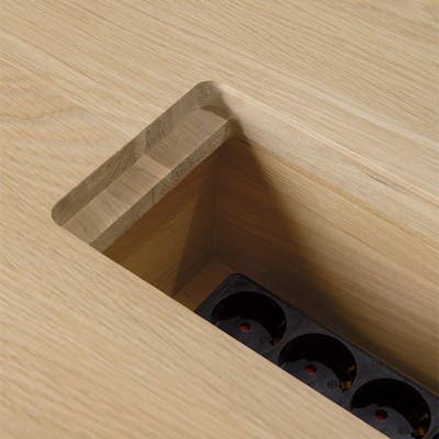 Tavolo da riunione geometrico, rovere naturale - Ethnicraft Tavolo da riunione geometrico, rovere naturale - Ethnicraft