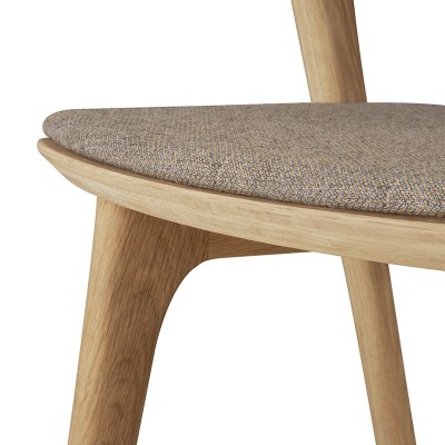 Bok chair upholstered Warm grey - Ethnicraft Bok chair upholstered Warm grey - Ethnicraft
