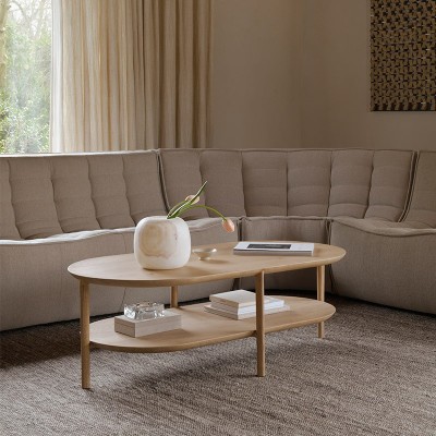Table basse ovale Bok - Ethnicraft Table basse ovale Bok - Ethnicraft