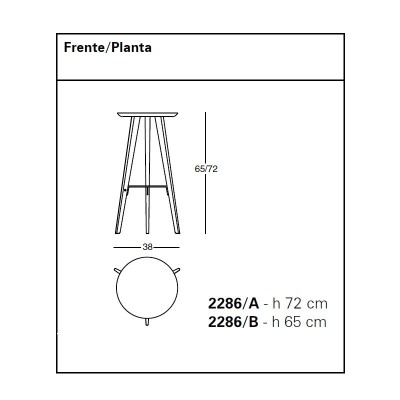Taburete Ido de Zanotta
