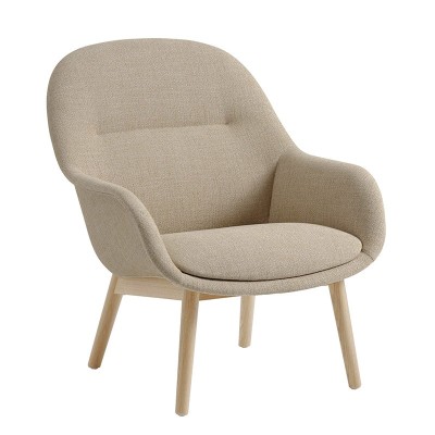 Muuto, Poltrona lounge in fibra Base in legno Muuto, Poltrona lounge in fibra Base in legno