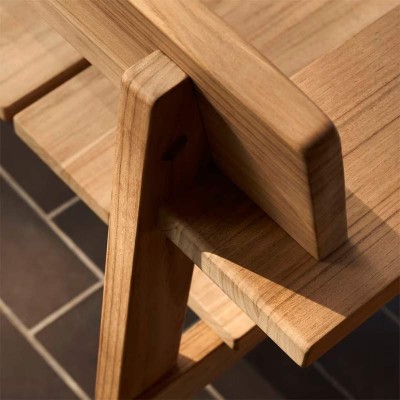 GL101 Timbur Banco de exterior Carl Hansen detalle respaldo GL101 Timbur Banco de exterior Carl Hansen detalle respaldo