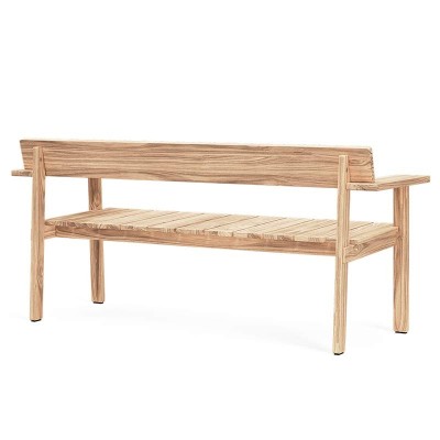 GL101 Timbur Banco de exterior Carl Hansen vista trasera GL101 Timbur Banco de exterior Carl Hansen vista trasera