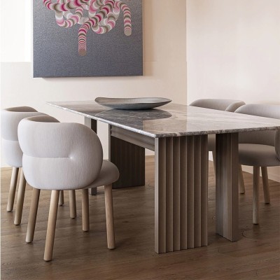 Moroso, Chaise Getlucky avec piètement en chêne Moroso, Chaise Getlucky avec piètement en chêne