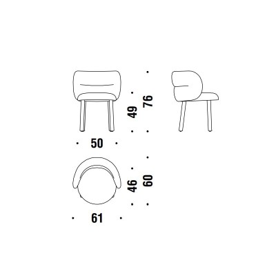 Moroso, Silla Getlucky con base de roble