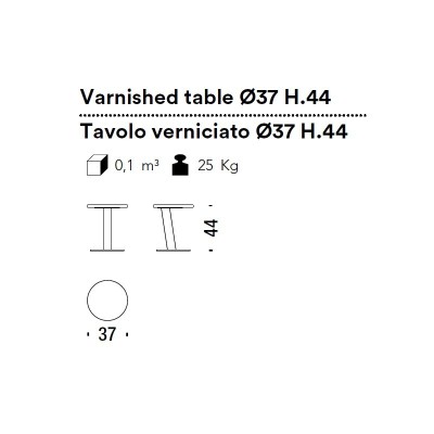 Moroso, Mesa Lateral para Tubos: Ø37 x altura 44 Moroso, Mesa Lateral para Tubos: Ø37 x altura 44