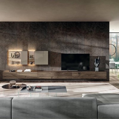 LAGO,  Mueble TV - Pared Equipada 36e8 Ref: 1198