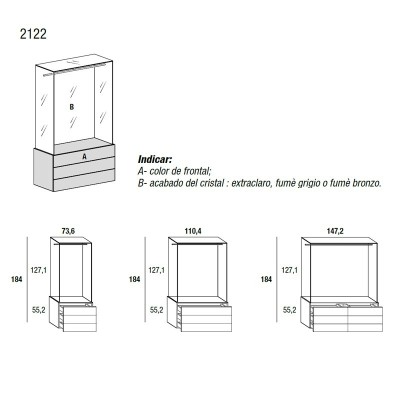 LAGO, Vestidor AIR Walk In Closet 2122