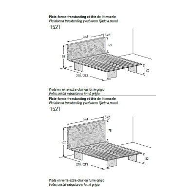 AIR 1521 bed with Wildwood headboard - LAGO AIR 1521 bed with Wildwood headboard - LAGO