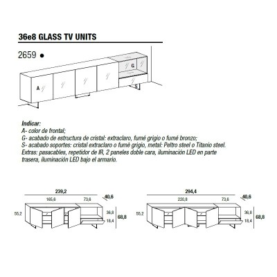 36e8 Glass 2659 TV Stand by LAGO 36e8 Glass 2659 TV Stand by LAGO