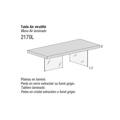 LAGO - AIR table with laminated top LAGO - AIR table with laminated top