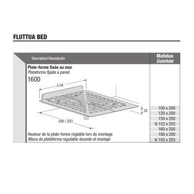 Lit Fluttua Lago design Lit Fluttua Lago design