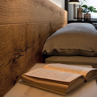 LAGO, Fluttua 1627 Bed with Wildwood Headboard LAGO, Fluttua 1627 Bed with Wildwood Headboard