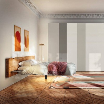 LAGO, Cama Fluttua 1627 com Cabeceira Wildwood LAGO, Cama Fluttua 1627 com Cabeceira Wildwood