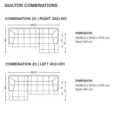 Sofá Quilton Combinación 20 de HAY Sofá Quilton Combinación 20 de HAY