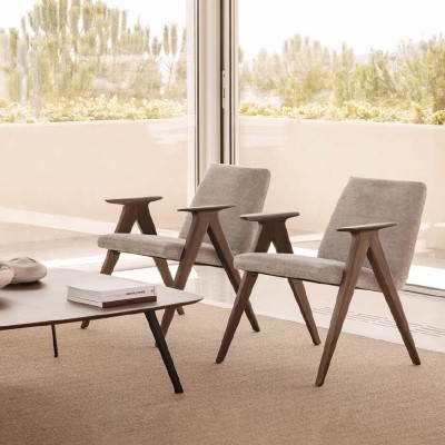 Stua Fauteuil en noyer Libera Stua Fauteuil en noyer Libera