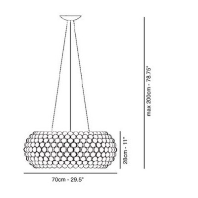 Candeeiro de suspensão LED grande Caboche - Foscarini Candeeiro de suspensão LED grande Caboche - Foscarini