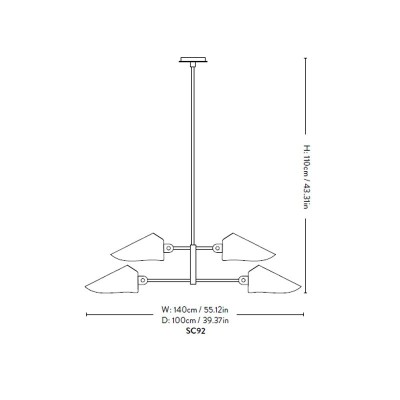Candeeiro Bonnet Chandelier da &tradition Candeeiro Bonnet Chandelier da &tradition