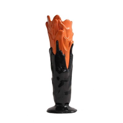Tall Vase Meritalia Negro y naranja Tall Vase Meritalia Negro y naranja