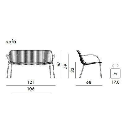 Kartell - Hiray sofa, suitable for outdoor use. Kartell - Hiray sofa, suitable for outdoor use.