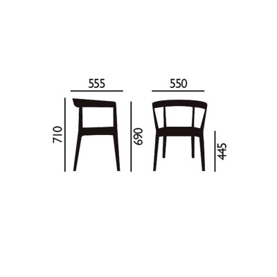 Chaise Carola avec accoudoirs Andreu World Chaise Carola avec accoudoirs Andreu World